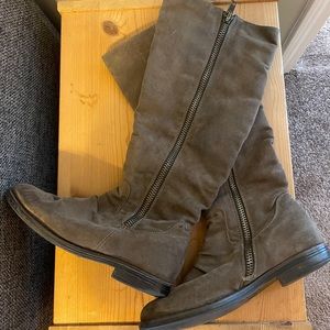 Brown Boots w/ Double Zipper Detail | Size 7